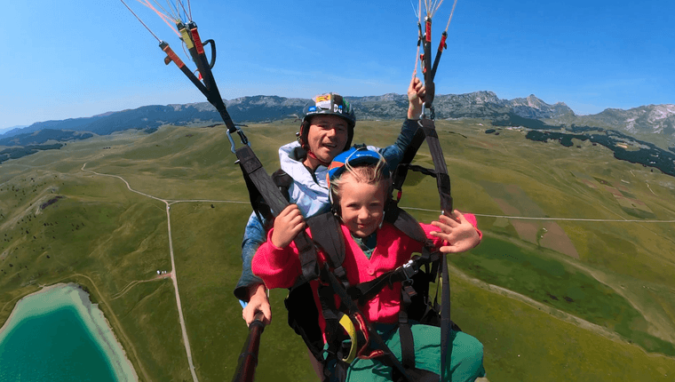 Winch Tandem Paragliding